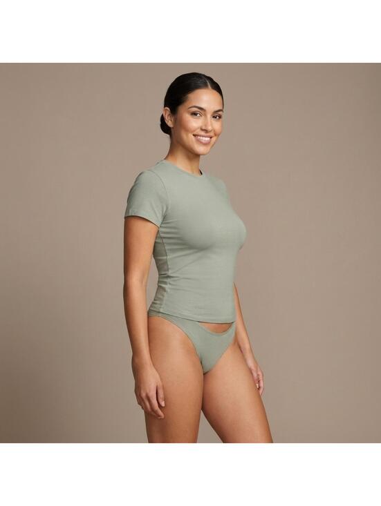 SKIMS Tops - SKIMS Cotton Jersey T-Shirt Mineral Blue Women's M NWT Stretch Crew Neck Kim K